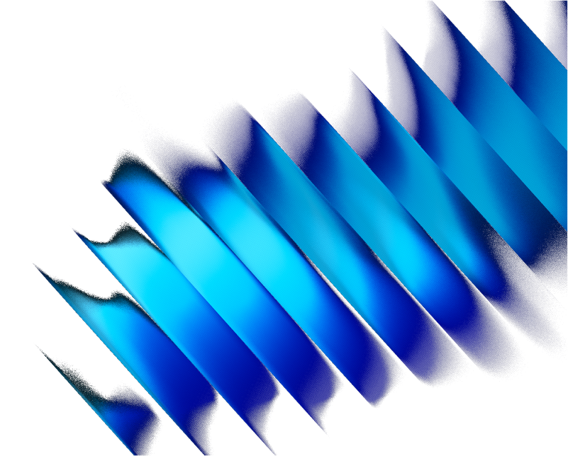 Blue glass-effect visual backdrop