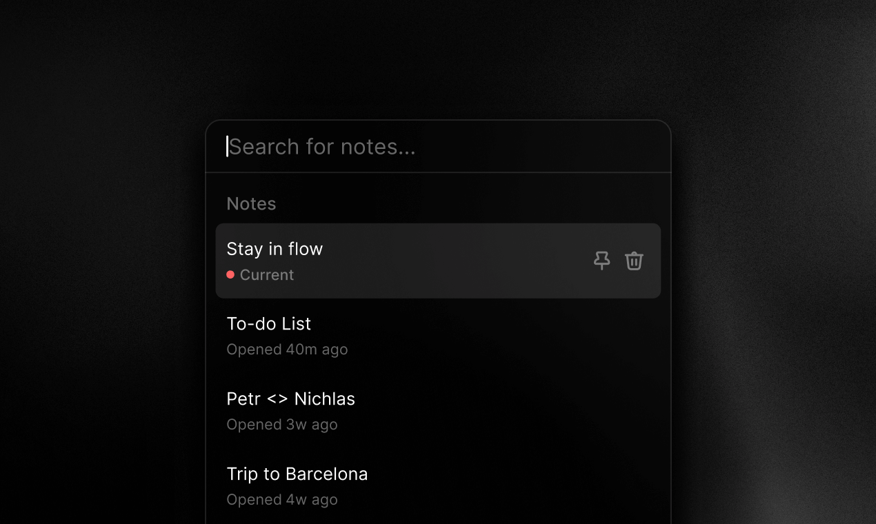 Search notes