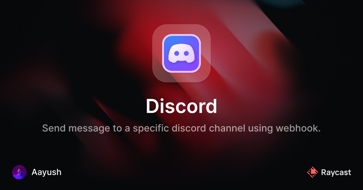 Raycast Store: Discord