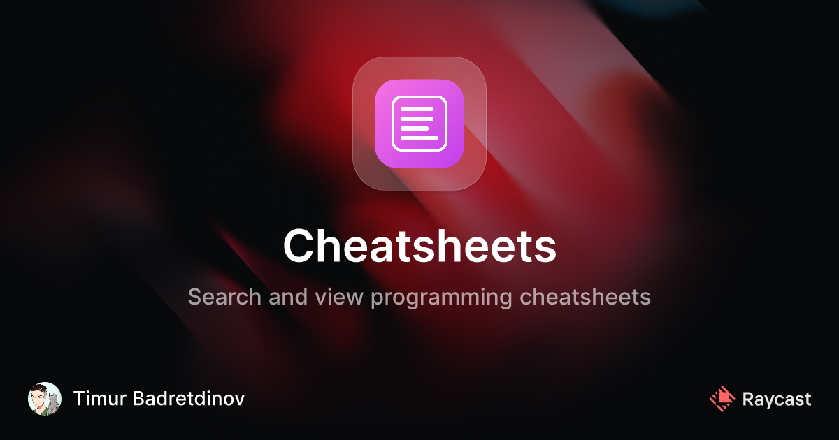 raycast-store-cheatsheets