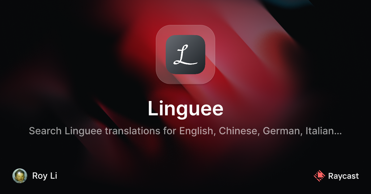 Raycast Store: Linguee