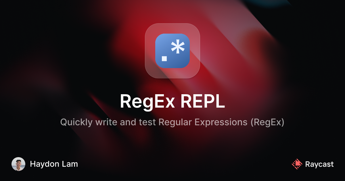 raycast-store-regex-repl