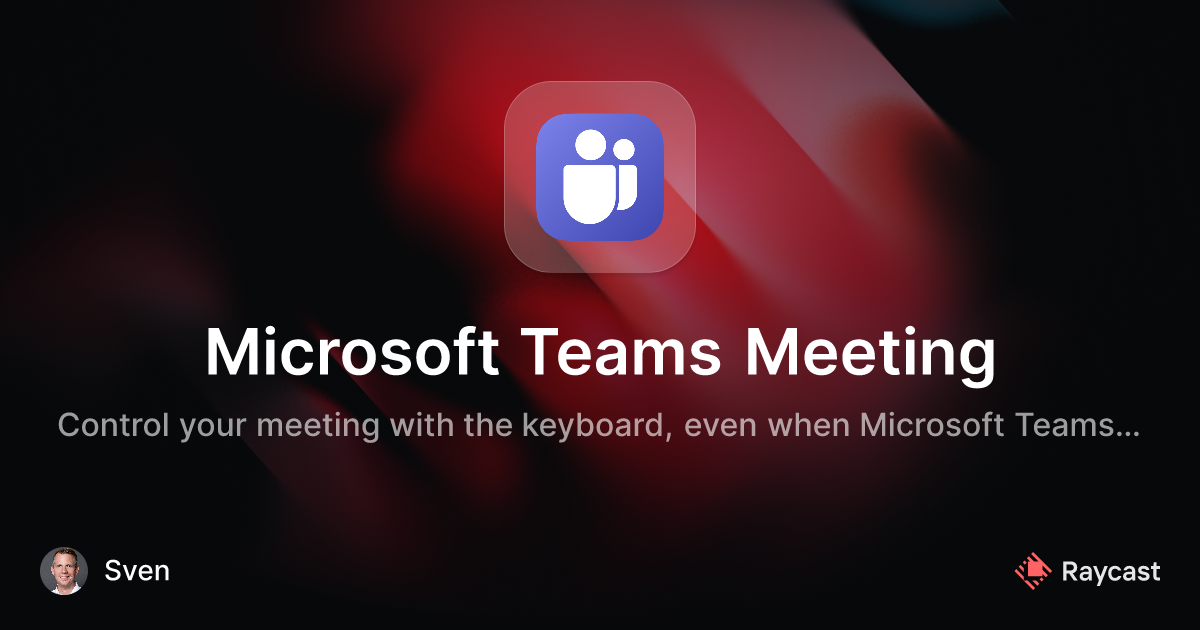 raycast-store-microsoft-teams-meeting-commands